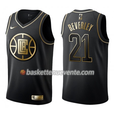 Maillot Basket Los Angeles Clippers Patrick Beverle 21 Nike Noir Gold Edition Swingman - Homme